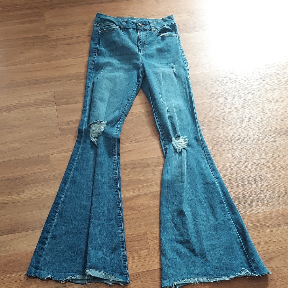 Rewash Vintage Blue Wide Leg Jeans